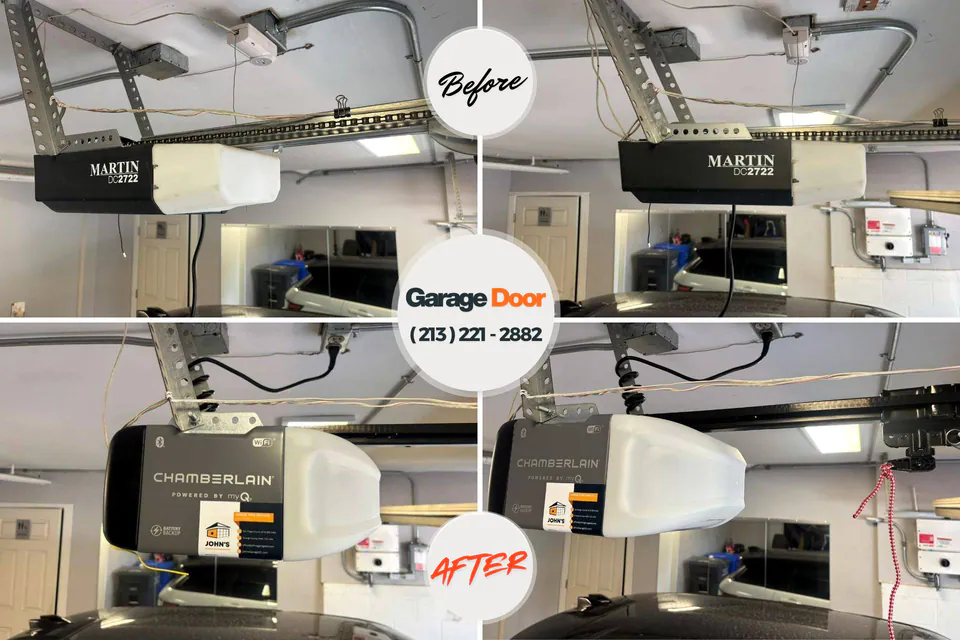 Before and after: garage door repair Osborne, KS